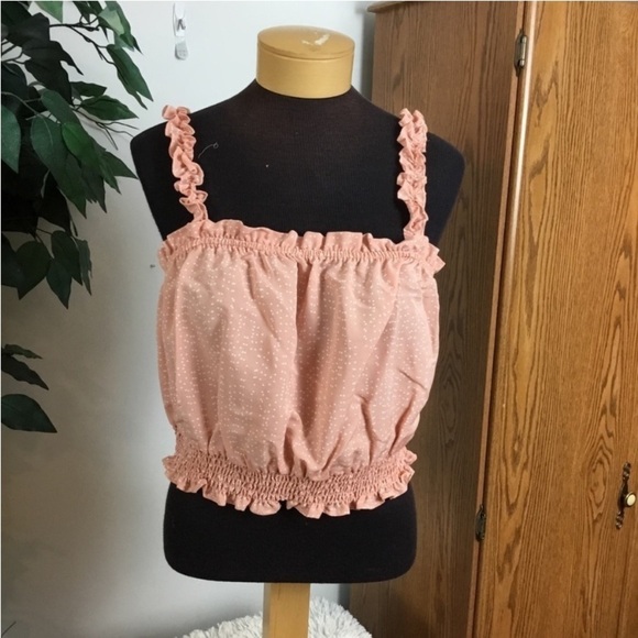 Lily Rose Tops - Lily Rose smocked cropped summer top Woman’s size XL